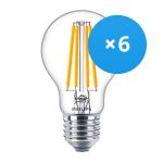 Confezione Multipack 6x Philips Corepro LED Bulbo E27 Pera Chiara 10.5W 1521lm - 840 Bianco Freddo | Sostitutiva 100W