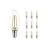 Confezione Multipack 10x Noxion Lucent LED E14 Candela Filamento Chiara 2.5W 250lm - 827 Bianco Molto Caldo | Sostitutiva 25W