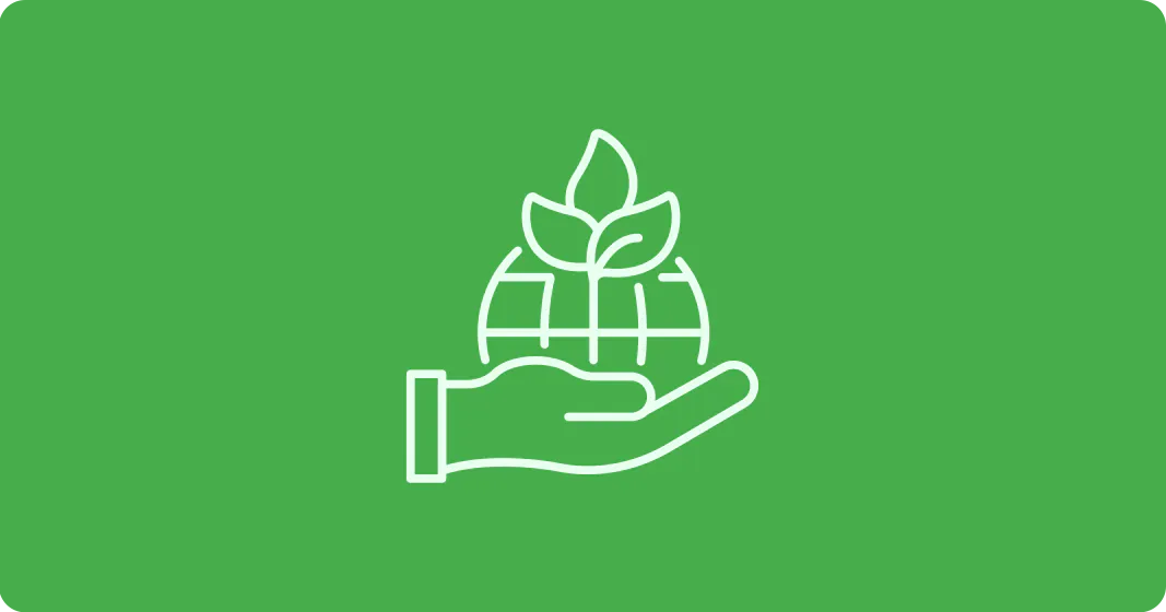 hand holds the earth